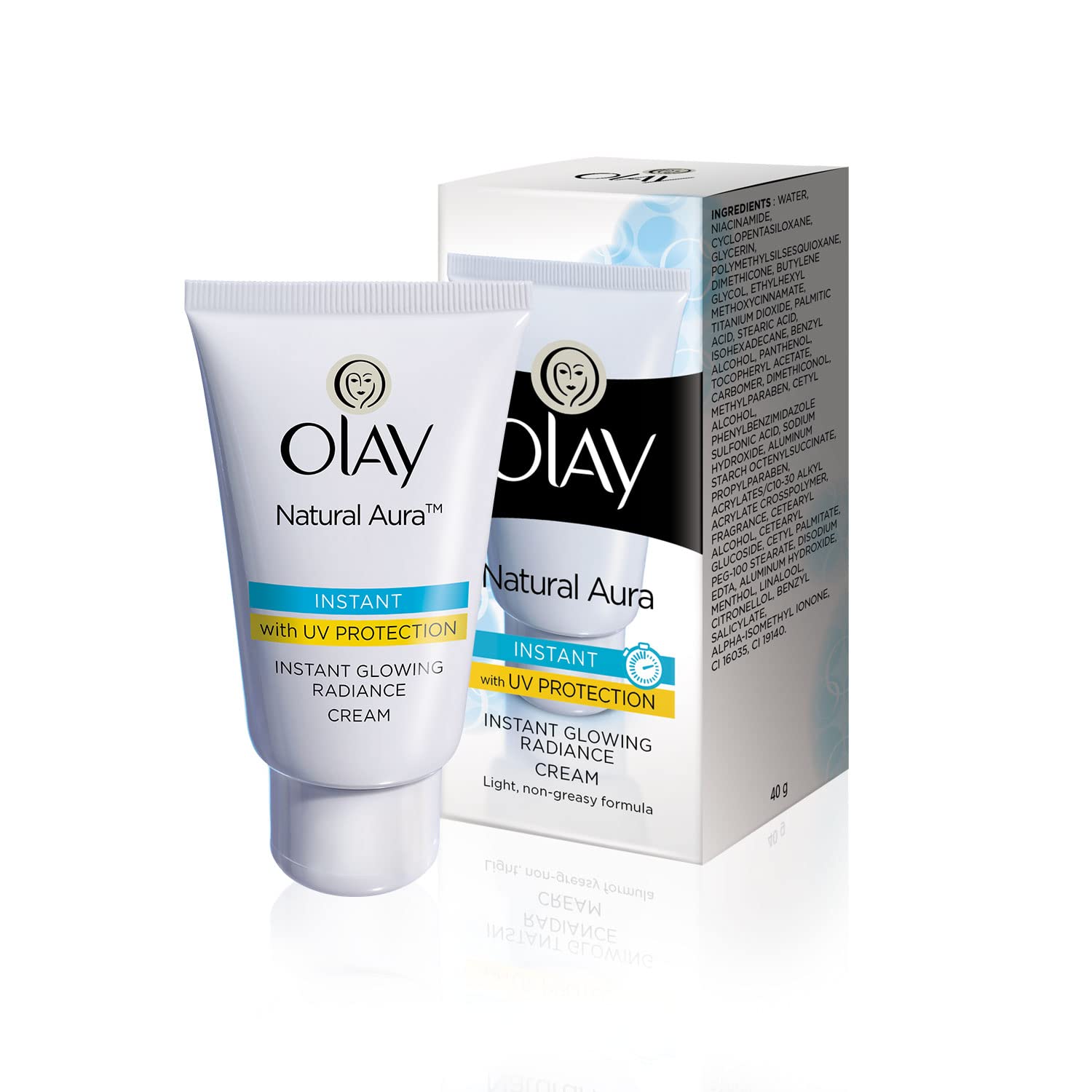 Olay Natural Aura Vitamin B3, Pro B5, E with UV Protection,40 gm